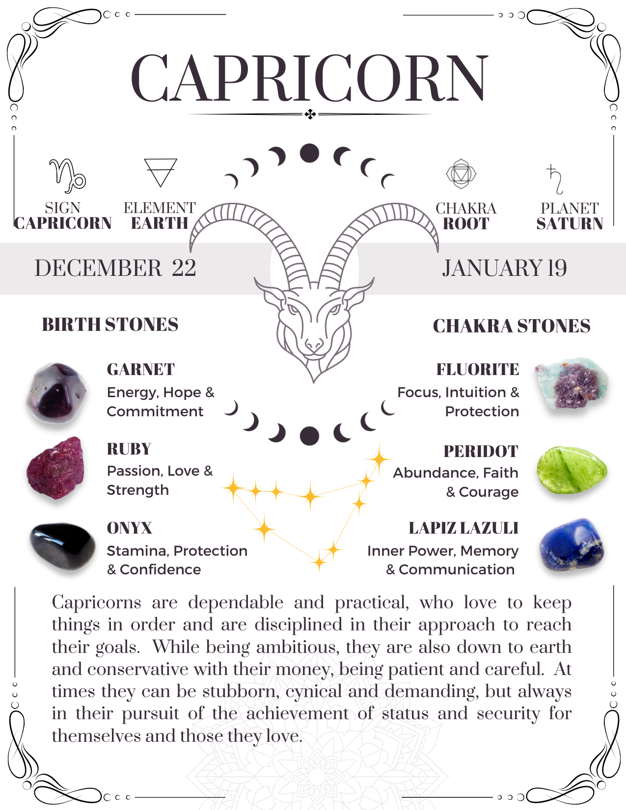 Capricorn Collection (December 22nd - January 20th)